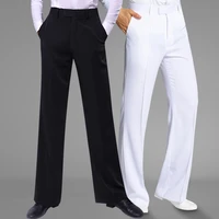 new dance trousers 2019 men national standard modern ballroom dancing pants costumes adult latin training clothing black white