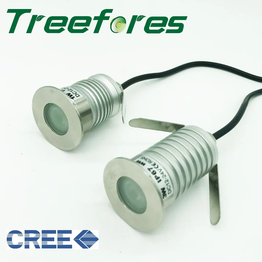 1 Вт 3 Вт IP67 CREE светодиодный COB светильник DC 12 В 24 В мини лампа Точечный светильник для туннельного парка открытый лестница вечерние светильник для танцев