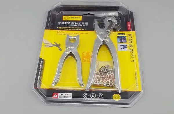 

BESTIR eavy Duty Leather Hole Punch Hand Pliers Belt Holes Punches set hand tools NO.96431 freeshipping wholesale