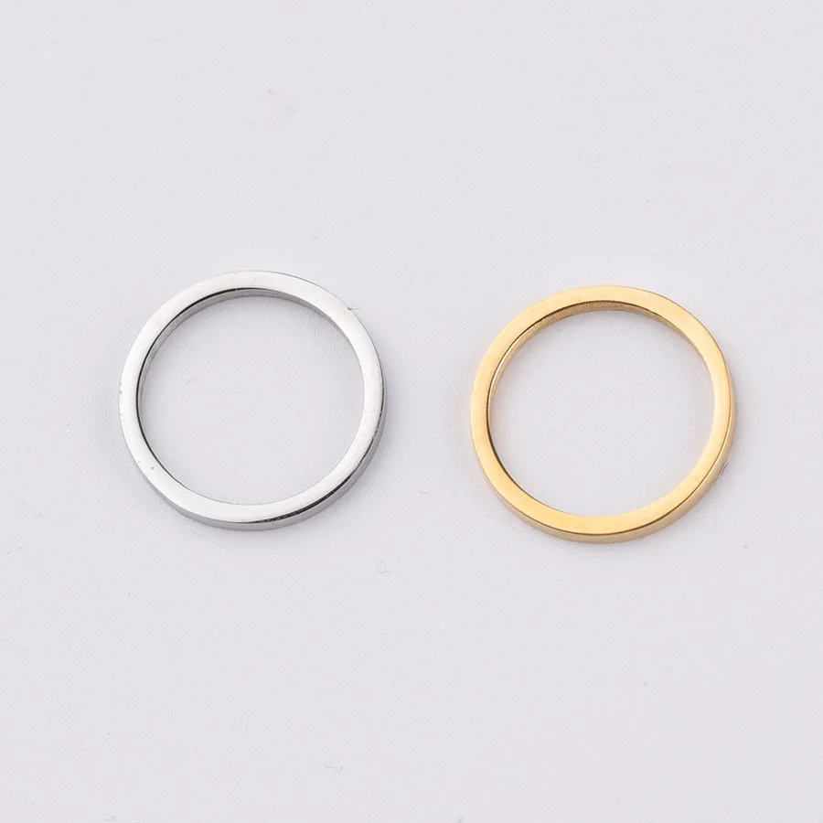 20Pcs 15MM Steel Color Stainless steel Pendant Circle Shape Round Connector Charms for DIY Women Jewelry Making Wholesale | Украшения и