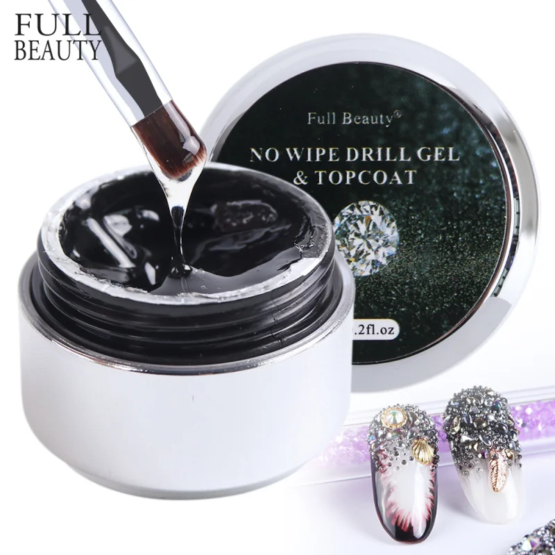 Full Beauty 6 мл не протирается клей для ногтей Стразы 3D хрустальный дизайн