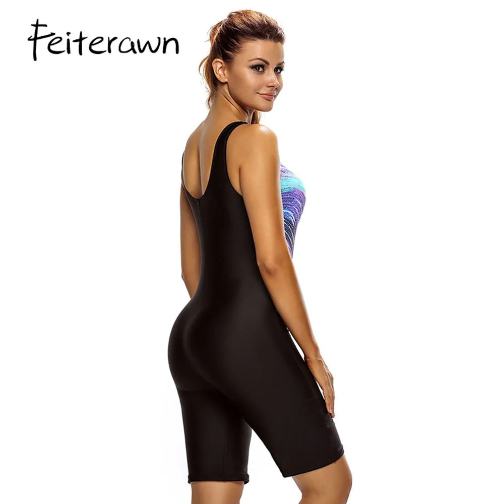 Feiterawn 2018 Women Bathing Suit Rosy Print Pattern Grey Conserved One Piece Swimsuit Plus Size Swimwear DL410055 | Спорт и