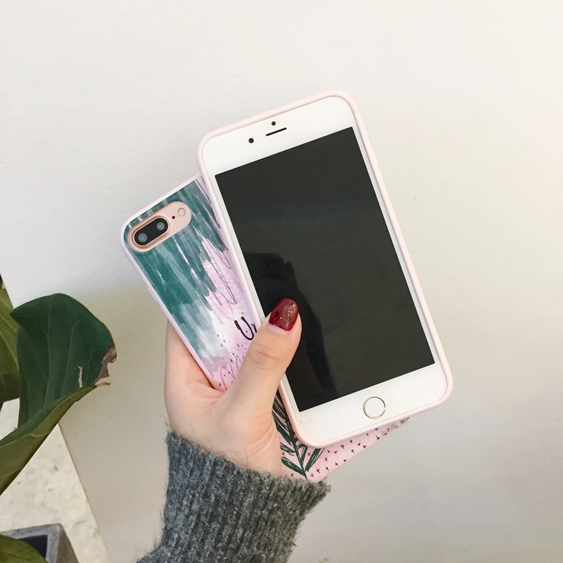 Для iPhone X XS Max XR случае красочный лист печатных мягкий защитный чехол для 6 6S 7 8 плюс