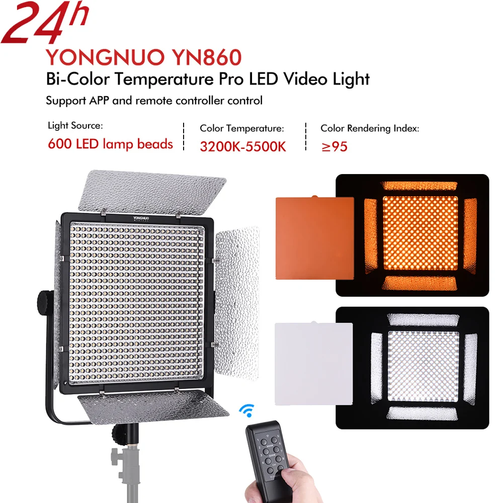 Новинка YONGNUO YN860 3200 K 5500 двухцветная температура Pro светодиодная подсветка CRI 95 + w/CT