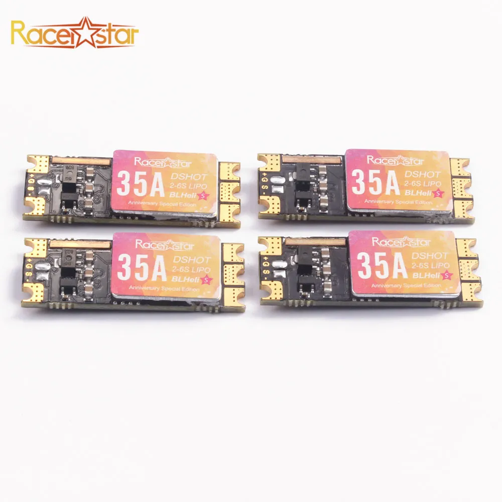 4 шт. Racerstar SPROG X 35A BLheli_S 2-6S DShot600 ESC 4g для Мультикоптер RC Drone Frame Part аксессуары специальное издание