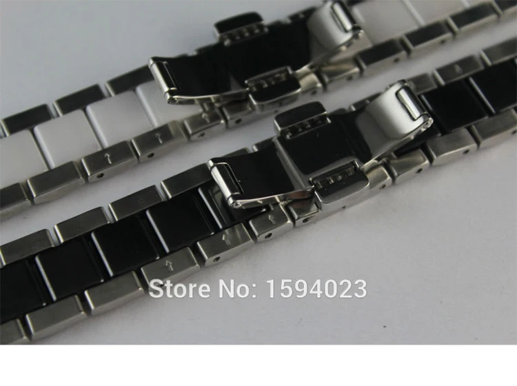 

16mm T064210A New Watch Parts Solid Stainless steel bracelet ceramic strap Female models Watch Bands For T064210 Free Shipping