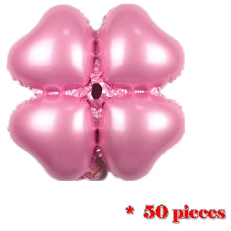 Pink leaf 50pcs Воздушный шар, арка, 7 м/32 см, большая база, 2 шт./50 шт., 4 лепестка, воздушные шары с листьями, строительная арка для свадьбы, дня рождения, Рождества, события, вечерние - Цвет: Pink leaf 50pcs