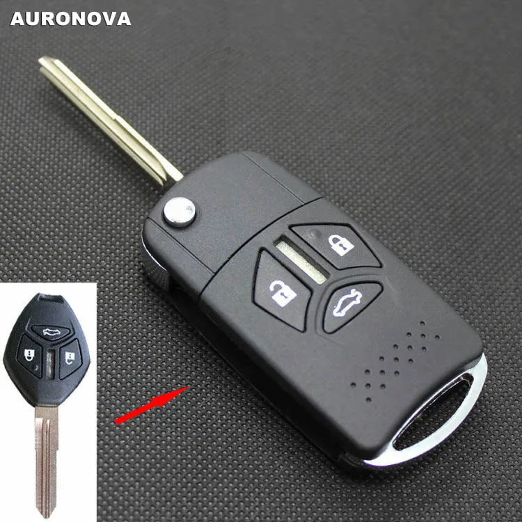 AURONOVA новый обновленный откидной Складной Корпус ключа для Mitsubishi Eclipse 3 кнопки