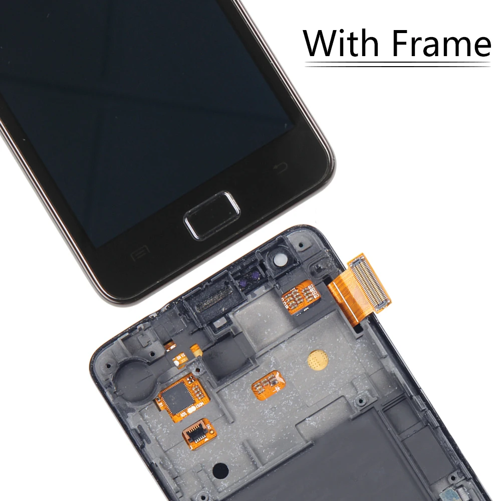 Super AMOLED для SAMSUNG Galaxy S2 i9100 I9100 ЖК дисплей сенсорный экран с рамкой дигитайзер Samsung
