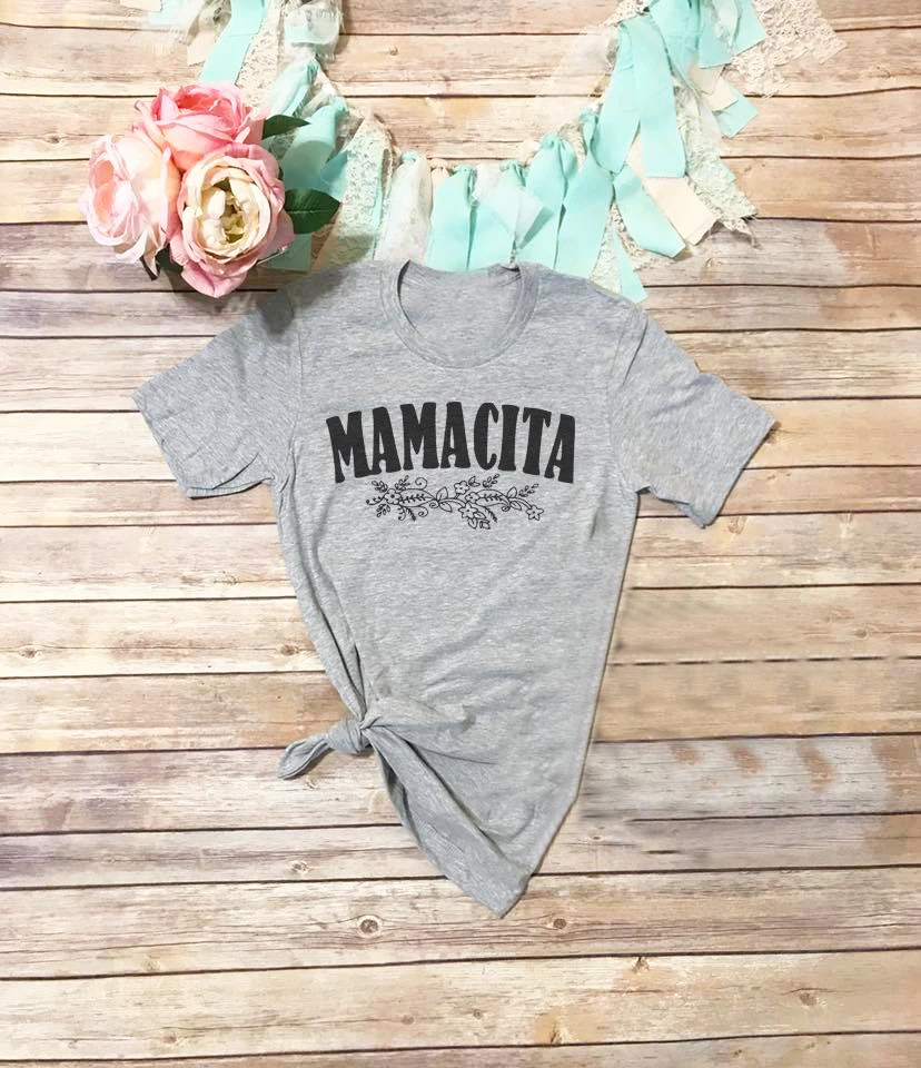 Mamacita футболка tumblr эстетический День матери гранж Blessed mama новая мама испанская