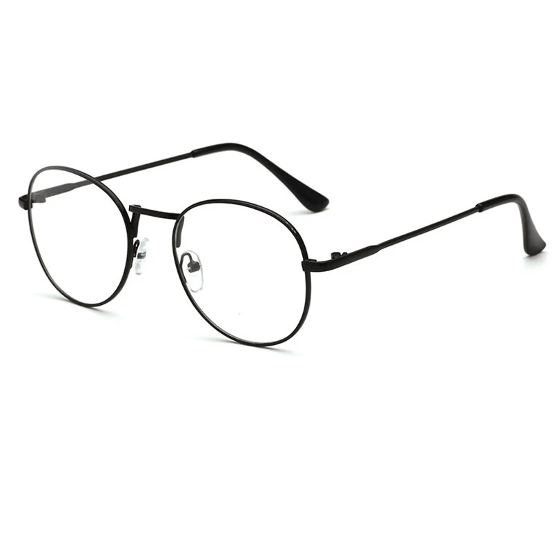 

New Pattern metal round Eyeglasses Frames 2018 fashion Men Women Plain Mirror Eye Glasses Frame for Myopia Glasses
