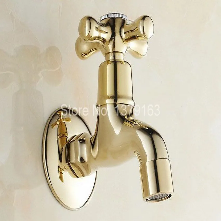 Латунный настенный смеситель для ванной и кухни золотого цвета|sink faucet|laundry sink