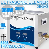360w ultrasonic cleaner 10l bath degas ultrasound cleaning for bullets shell motor parts filter lab injector remove oil rust