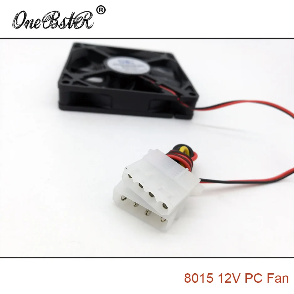 8015 DC 12V 0.1A бесщеточный рукав вентилятор 8 см 80 мм 80X80X15mm большой 4Pin блок питания