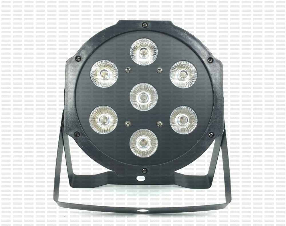 2 шт./лот RGBWA+ УФ светодиодный par 7x12 w 6 в 1 falt номинальной в/Out разъем dmx512 профессиональное сценическое освещение оборудования
