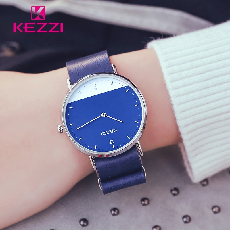 KEZZI Баян коль saati 2018 часы для женщин Мода Большой циферблат повседневное reloj mujer