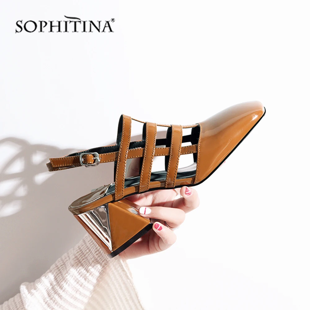 SOPHITINA/босоножки из натуральной кожи высокого качества модные туфли на высоком
