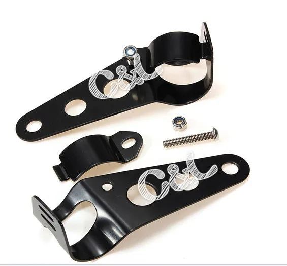 Пара универсальных черных уличных фонарей для мотоцикла кронштейн штатива 28-34 мм