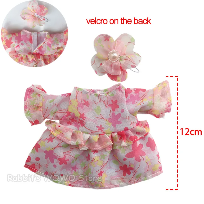e Одежда для кукол подходит 30 см Le Sucre Кролик Плюшевая Кукла и 1/6 BJD кукла девушка кукла Цветочное платье пара костюм куклы аксессуары - Цвет: e
