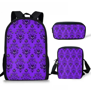 THIKIN Haunted Mansion Printing 3 шт.компл., школьные сумки для подростков, мальчиков и девочек, школьные рюкзаки, Книжная сумка, Женская Повседневная сумка Mochila
