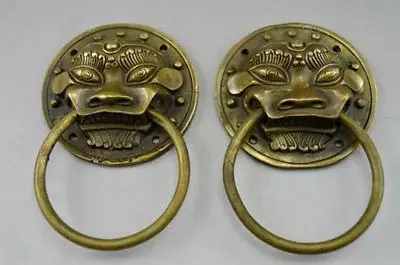 2 шт. ручной работы Домашний коллекционный старинный медный молоток пара Дракон