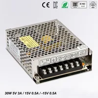 30W Triple output switching power supply 5V 15V -15V 3A 0.5A 0.5A power suply T-30C High quality ac dc converter