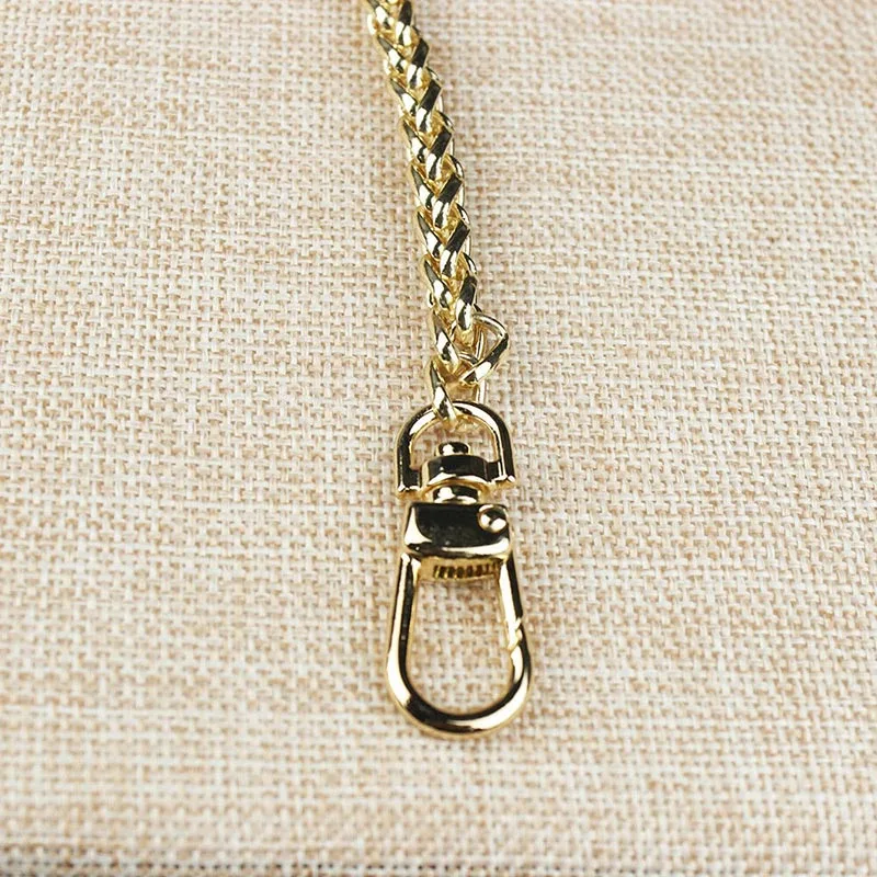 Light gold 120 см сменная металлическая твист-цепь с крюком для сумки через плечо Сумочка с ручкой на ремне цепь Кроссбоди ремень аксессуары Аппаратные средства - Цвет: Light gold