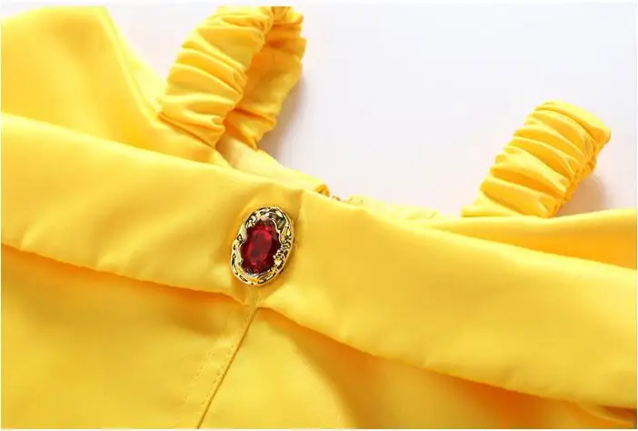 2018 маскарадное платье принцессы Белль платья для девочек Красавица и чудовище