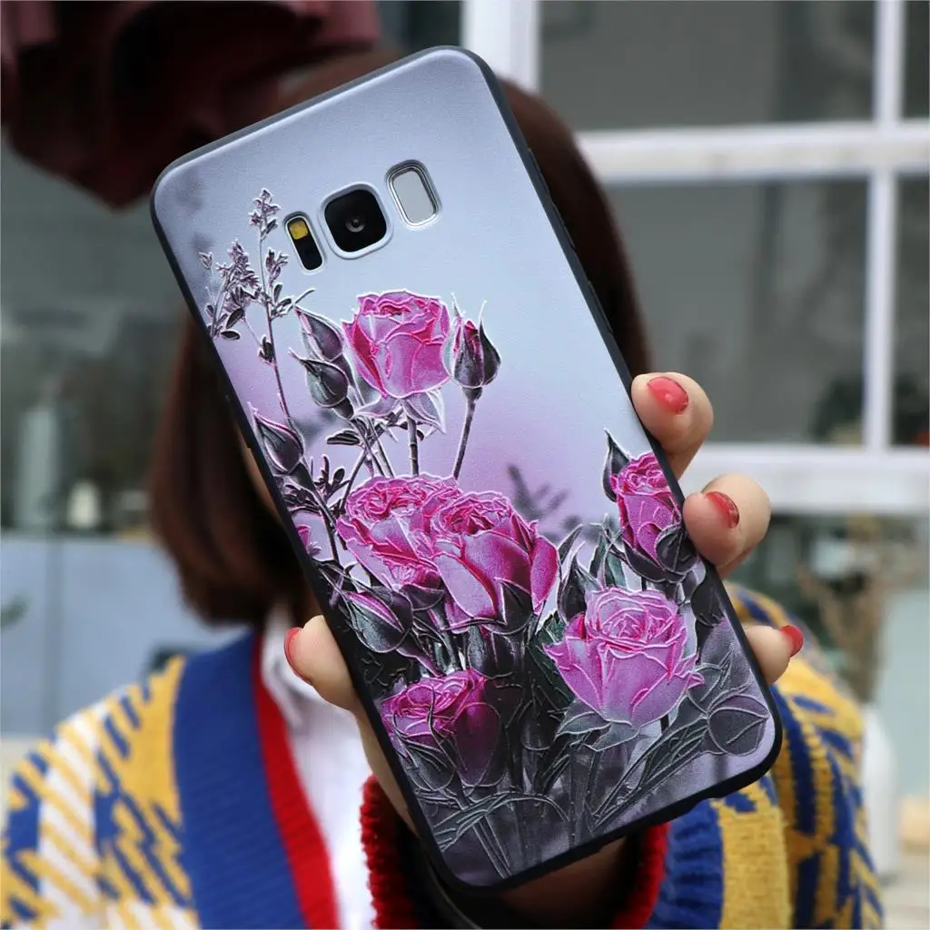 6fenhua 3D рельеф Матовый ТПУ чехол для samsung Galaxy S10 S10e S8 S9 M10 M20 J3 J5 J7 A3 A5 J4 J6 J8 плюс A7 A9 Note 8 9 крышка - Цвет: 6fenhua