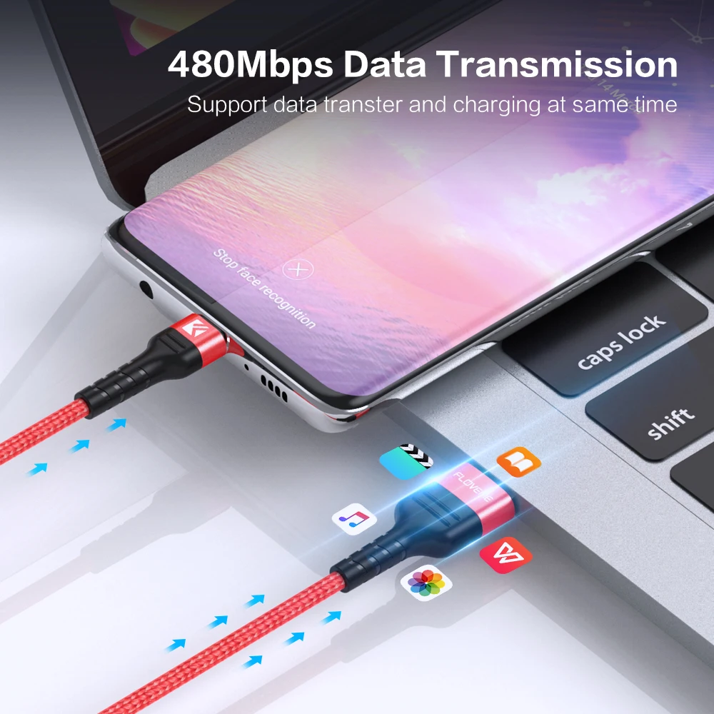 Кабель зарядный FLOVEME USB Type-C 3 А для Samsung S10 S10e S9 | Кабели