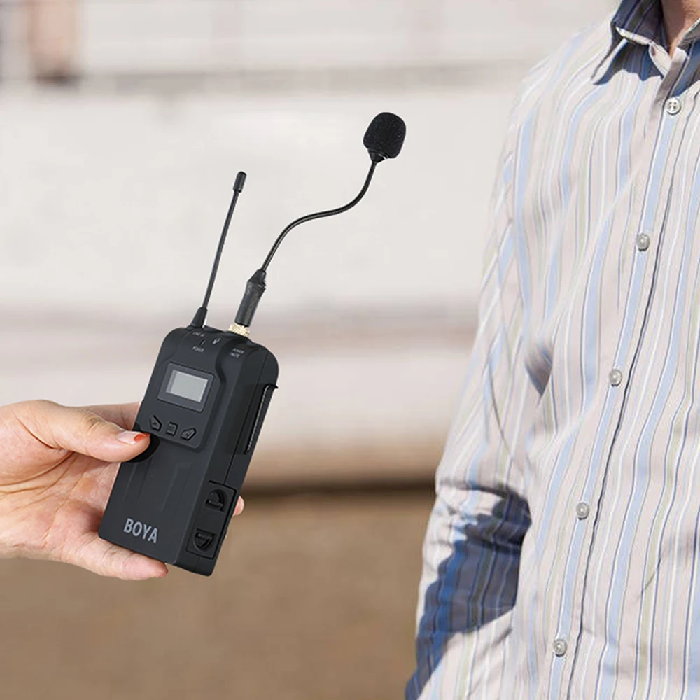 BOYA BY WM6 UHF профессиональная беспроводная система микрофона Lavalier для DSLR камеры