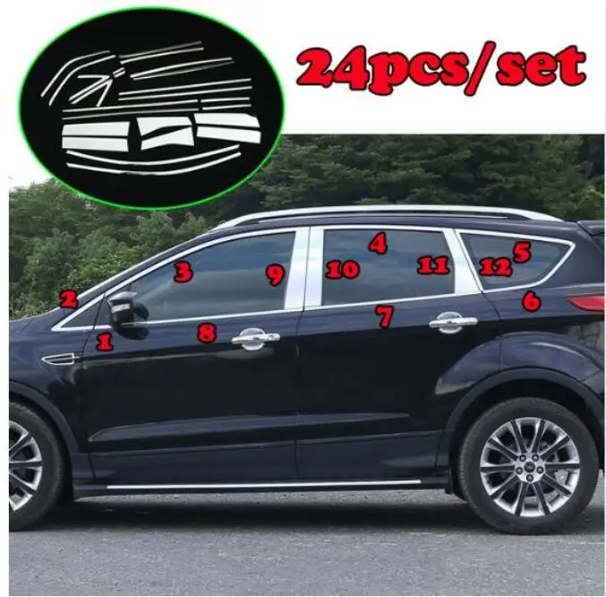 Для FORD ESCAPE KUGA 2013- хромированная накладка на подоконник рамка накладка молдинг гарнир столб Опора рамка