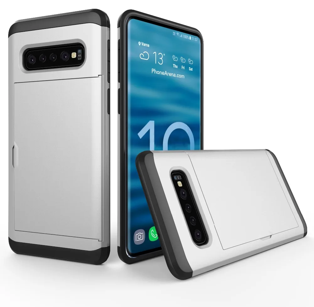 Гибридный защитный чехол-накладка для Galaxy S4 S5 S6 S7 Edge S8 S9 S10 Plus Note 8 Чехол-держатель
