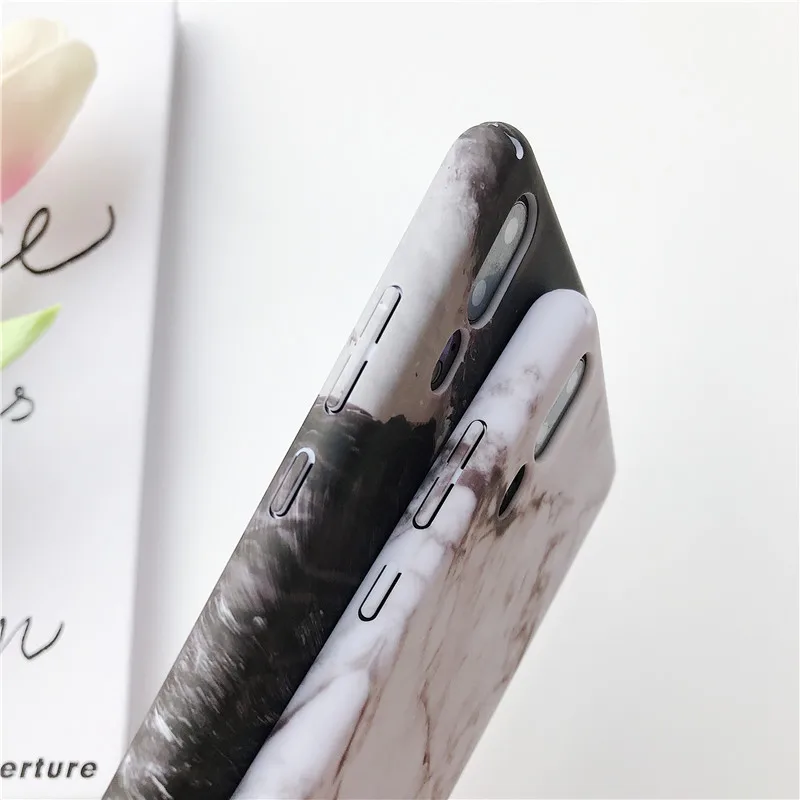 Чехол для телефона LANCHE Marble Матовый Жесткий чехол из поликарбоната Huawei P20 Lite P30 Pro