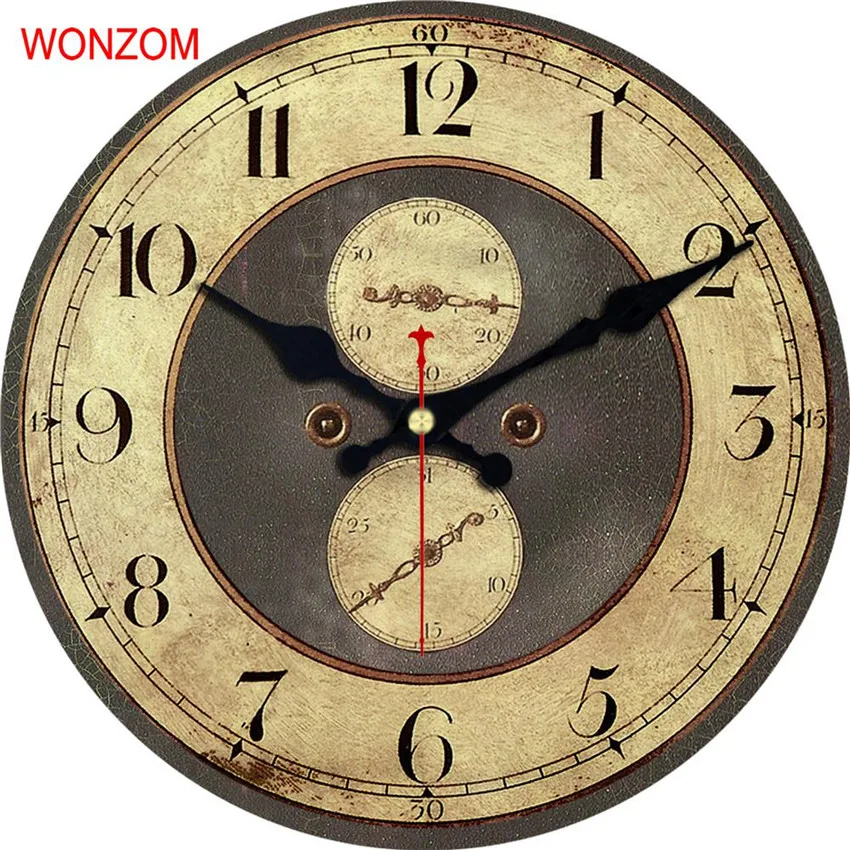 WONZOM карта дизайн большие настенные часы Тихая гостиная цветок кофе Настенный декор Saat домашний декор Часы настенные Reloj De Pared