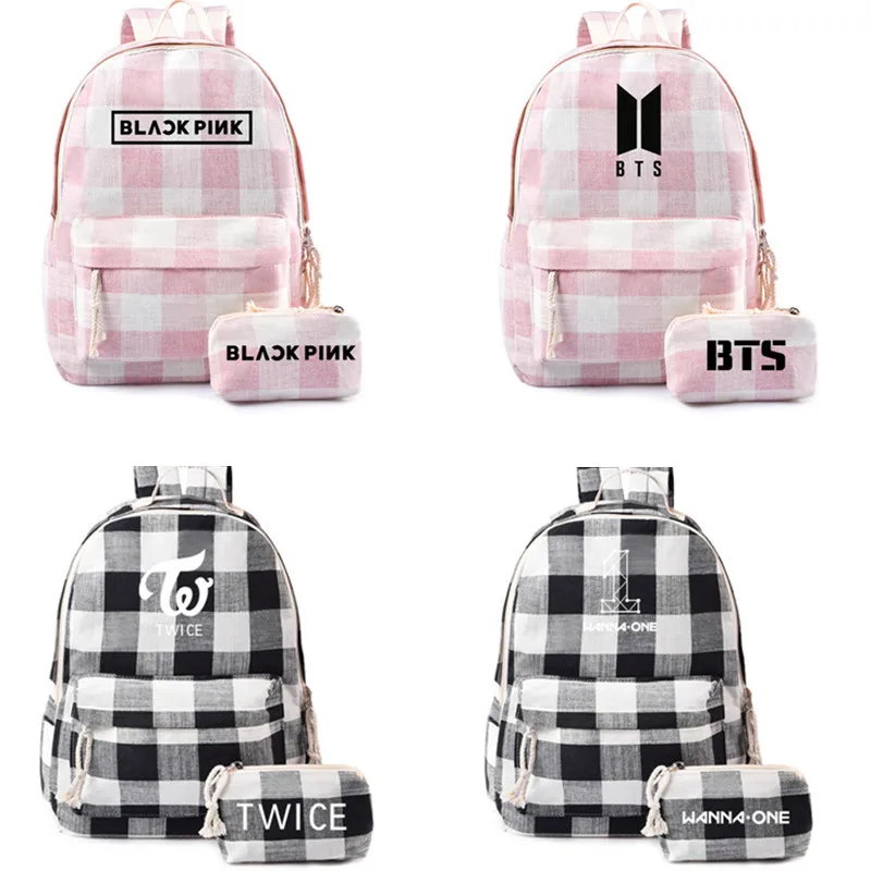 Новый Kpop Bangtan Boys BTS EXO GOT7 дважды рюкзак из холщовой ткани с принтом модные женские
