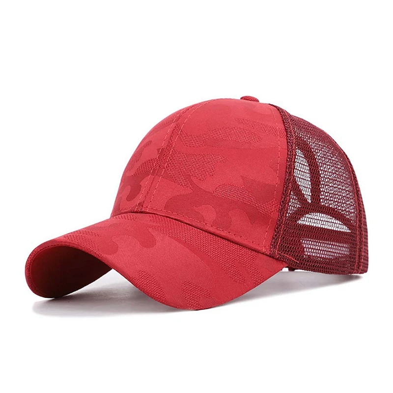 

Baseball Cap Sunshade Breathable Adjustable Back Cotton Ponytail Hat Headwear Outdoor Sports For hiking&camping