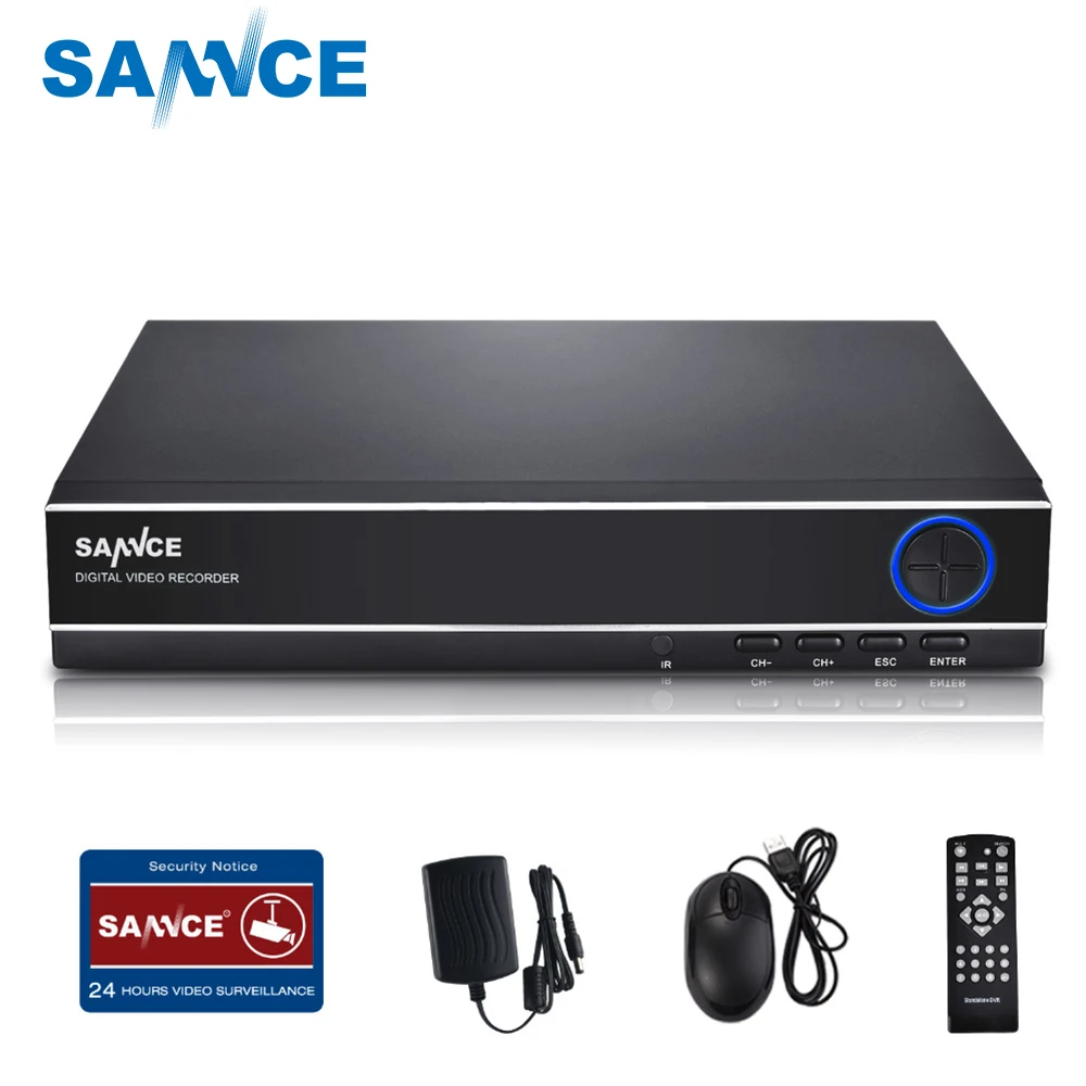 SANNCE 4CH 720P безопасности автономный DVR H.264 в реальном времени HDMI выход, быстрый qr-код сканирования и легко удаленного просмотра для системы видеонаблюдения