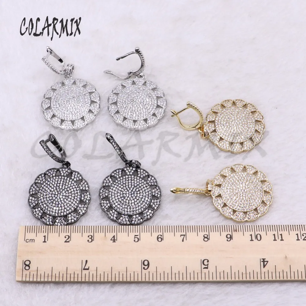 

3 pairs Geometric solar earrings Geometric solar flower hook earrings for lady party earrings wholesale jewelry Earrings 3855