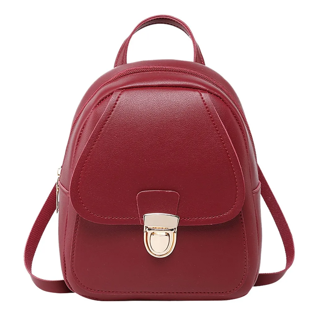 2019 New Small Backpacks Girl Headphone Hole Backpack Slung Student Shoulder Bags Mobile Phone Purse | Unisex