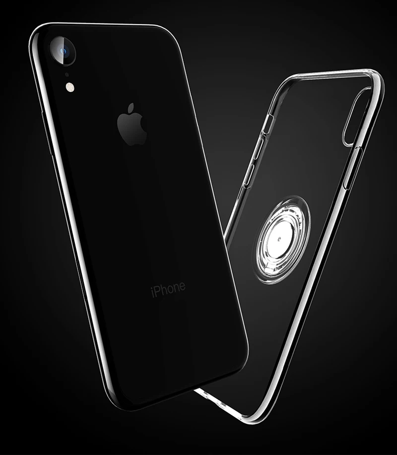 Чехол для iPhone X, роскошная Прозрачная мягкая силиконовая защита из ТПУ, кольцо для iPhone 11 Pro Max, чехол XR XS 6 6S 7 8 Plus, чехол