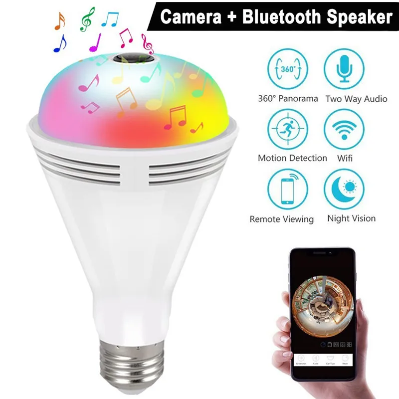 Камера Безопасности 960P HD Bluetooth музыкальный динамик ip-камера 360 Панорамное видео ночное видение двухстороннее аудио Обнаружение движения внутри помещения