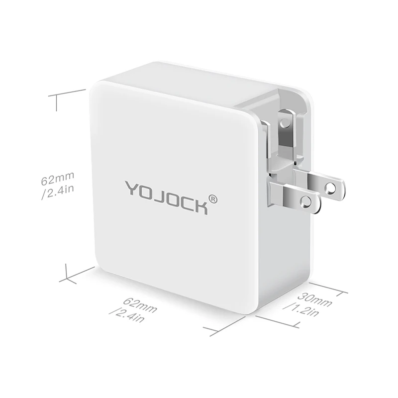 Yojock 60 Вт type-C PD зарядное устройство Быстрая настенное зарядное устройство для нового Macbook Pro 1" nintendo переключатель USB C кабель