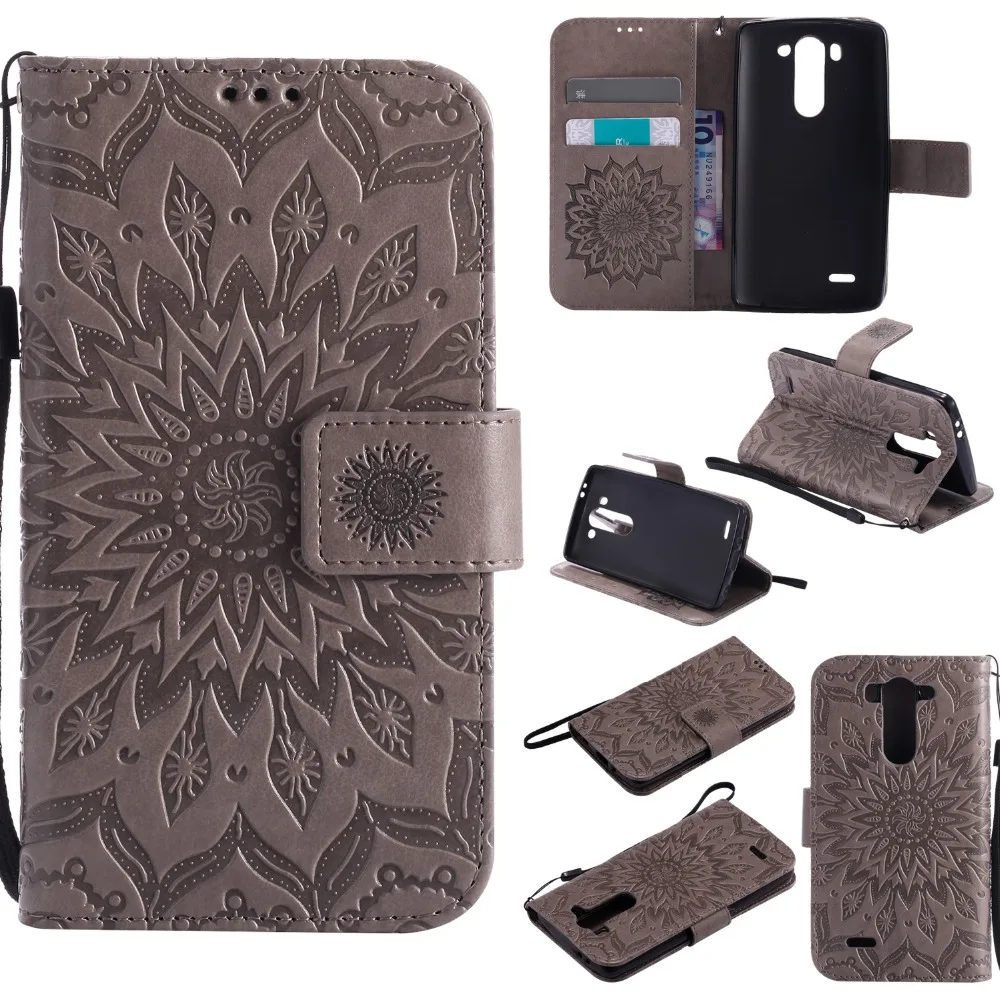 Чехол с откидной крышкой подсолнуха для fundas LG G3 Beat чехол G3S S D724 D725 D728 5 &quot+