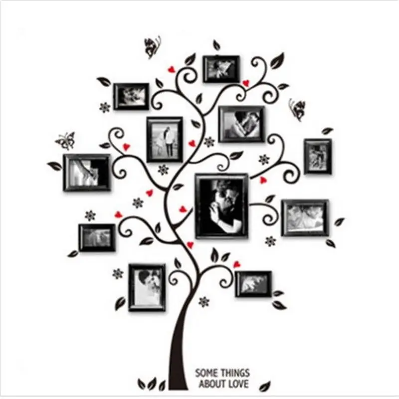 DIY рамка для фотографий с изображением деревянной стены стикеры домашний декор