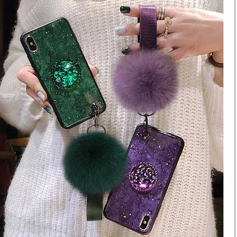 Zxtrby hairly браслет чехол для iPhone X 10 7 8 6 S PLus XR XS Max Мягкие TPU Мрамор Задняя Крышка