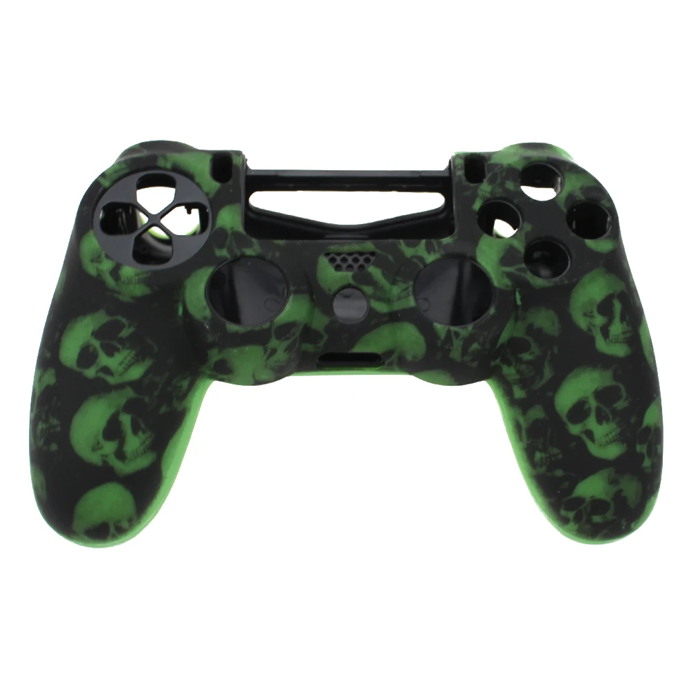 

Ghost Skull Printing Silicone Cover Skin Case for PlayStation 4 PS4 Pro for Dualshock 4 Slim Controller with Stick Grips