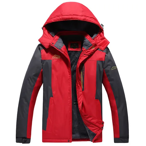 red XIYOUNIAO, мужская зимняя куртка, 7XL, 8XL, 9XL, толстая, теплая, ветровка, парка, пальто, мужская, повседневная, съемная, с капюшоном, водонепроницаемая, мужские куртки - Цвет: red