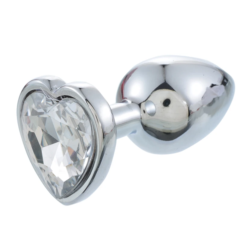 Анальная пробка 7 5 см с кристаллом из нержавеющей стали съемный анальный