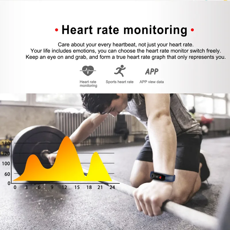 Фитнес трекер ZD6 мужской/женский водонепроницаемый с пульсометром и защитой